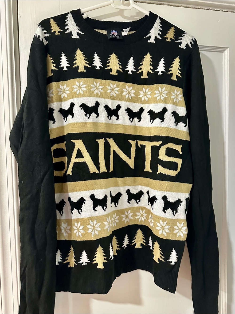 Saints Black & Gold ‘Ugly’ Holiday Sweater - NFL Team Pullover